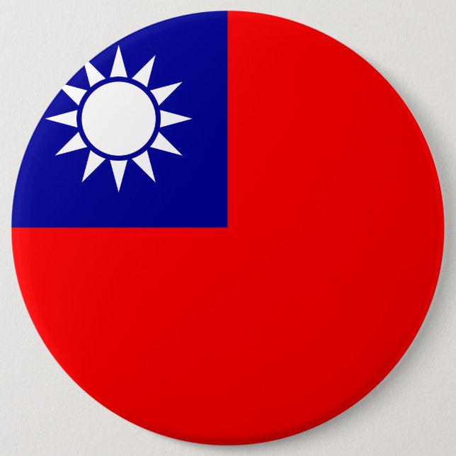 Taiwan Flag 6 Cm Round Badge (Front)