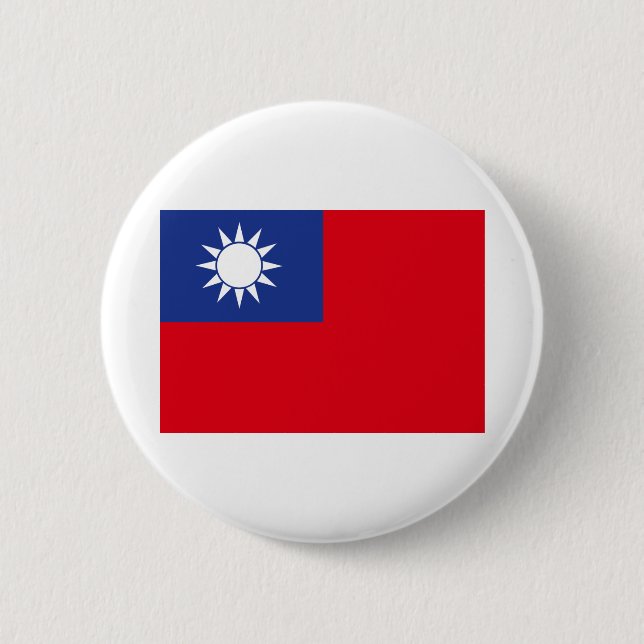 Taiwan Flag 6 Cm Round Badge (Front)