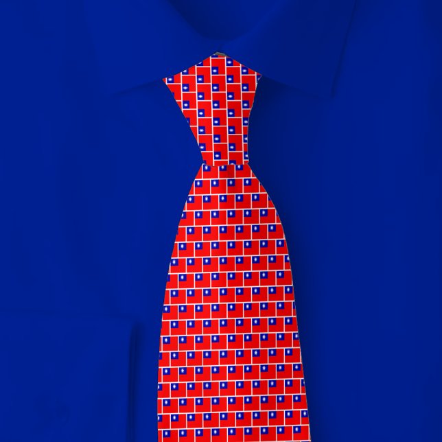 Taiwan Flag Brick Pattern Tie (Creator Uploaded)