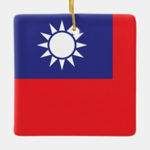 Taiwan Flag Ceramic Ornament