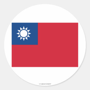 Taiwan Flag Classic Round Sticker