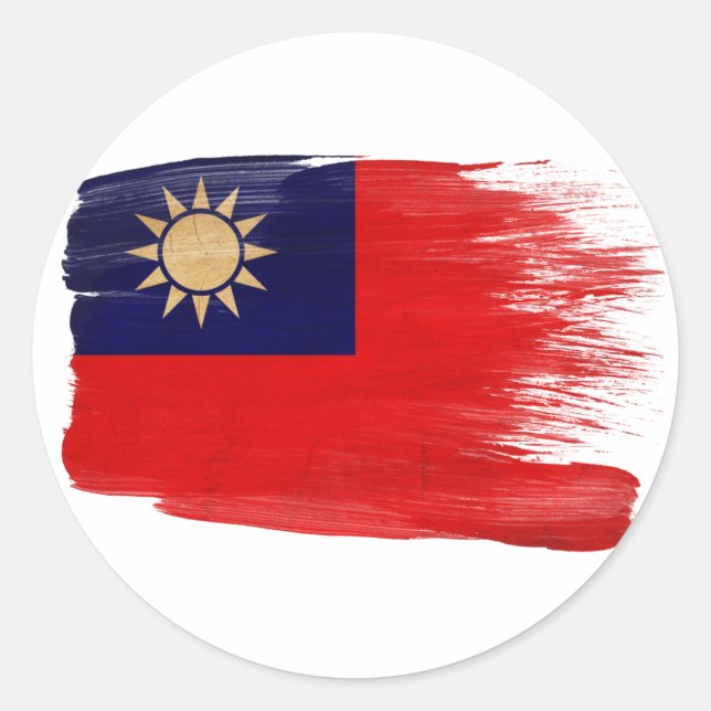 Taiwan Flag Classic Round Sticker (Front)