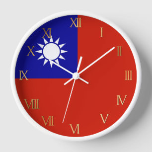 Taiwan flag clock