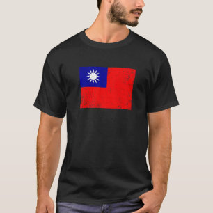 Taiwan Flag Distressed Taiwanese Flag T-Shirt