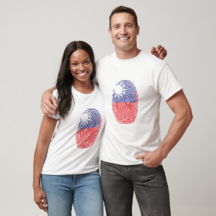 Taiwan Flag Fingerprint T-Shirt