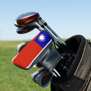 Taiwan flag golf head cover