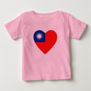 Taiwan Flag Heart T-Shirt