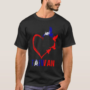 Taiwan Flag Heart Vintage Taiwaneses Taiwan T-Shirt