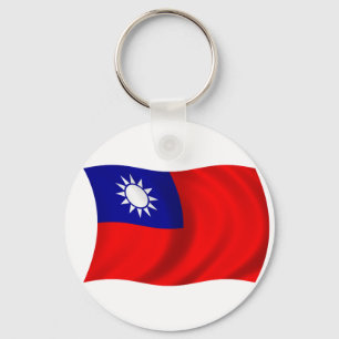 Taiwan flag key ring
