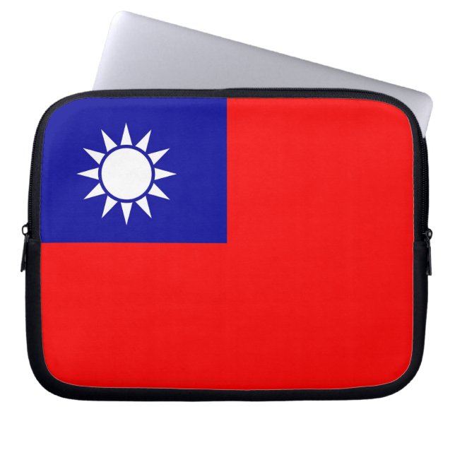 Taiwan Flag Laptop Sleeve (Front)
