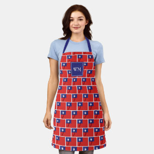 TAIWAN FLAG MAP   Monogram   Taiwanese Apron
