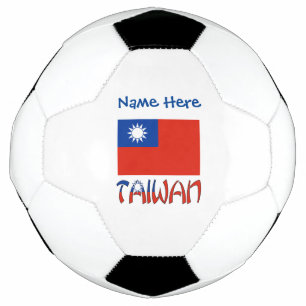 Taiwan Flag Personalised Soccer Ball
