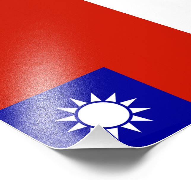 Taiwan flag photo print (Corner)