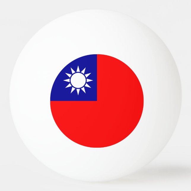 Taiwan Flag Ping Pong Ball (Front)
