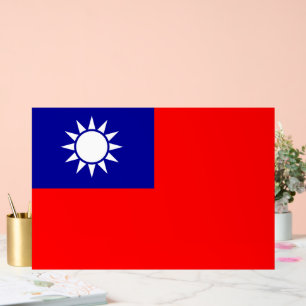 Taiwan Flag: Republic of China, Chinese Taipei Acrylic Sign