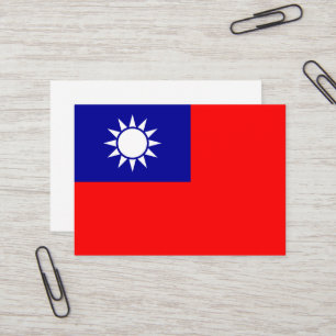 Taiwan Flag: Republic of China, Chinese Taipei Business Card
