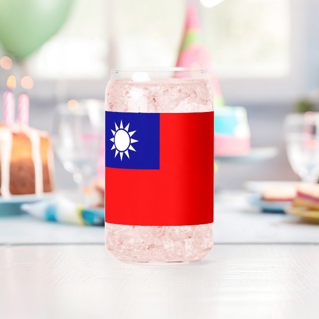 Taiwan Flag: Republic of China, Chinese Taipei Can Glass (Insitu (Birthday))