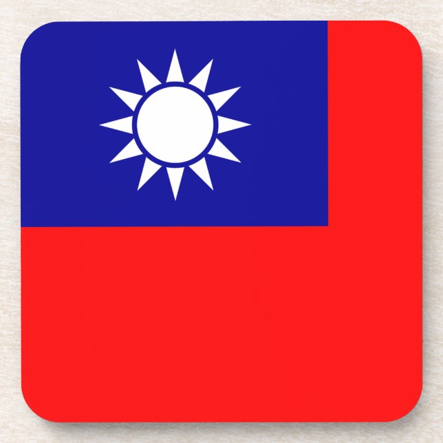 Taiwan Flag: Republic of China, Chinese Taipei Coaster (Front)