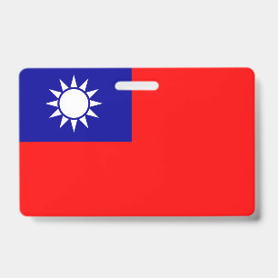 Taiwan Flag: Republic of China, Chinese Taipei ID Badge