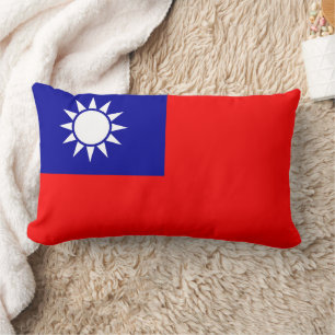 Taiwan Flag: Republic of China, Chinese Taipei Lumbar Cushion