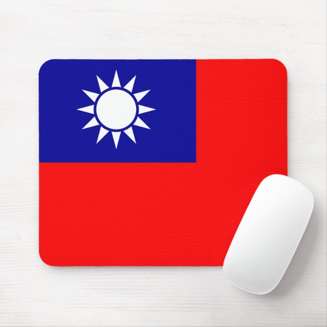 Taiwan Flag: Republic of China, Chinese Taipei Mouse Pad (With Mouse)