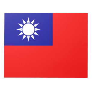 Taiwan Flag: Republic of China, Chinese Taipei Notepad