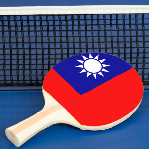 Taiwan Flag: Republic of China, Chinese Taipei Ping Pong Paddle