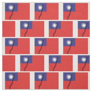 TAIWAN Flag ROC Map Outline Fabric