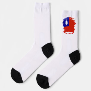 Taiwan flag socks