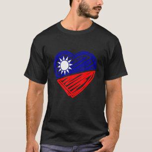 Taiwan Flag Taiwan Heart Vintage Taiwaneses Suppo T-Shirt
