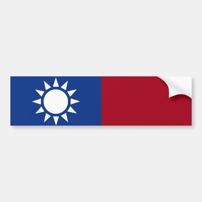 Taiwan flag Taiwanese Bumper Sticker (Front)