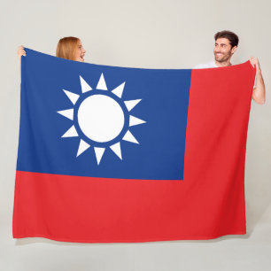 Taiwan flag Taiwanese large Fleece Blanket