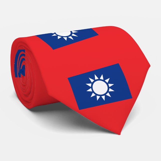 Taiwan flag Taiwanese Tie (Rolled)