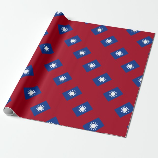 Taiwan flag Taiwanese Wrapping Paper (Unrolled)