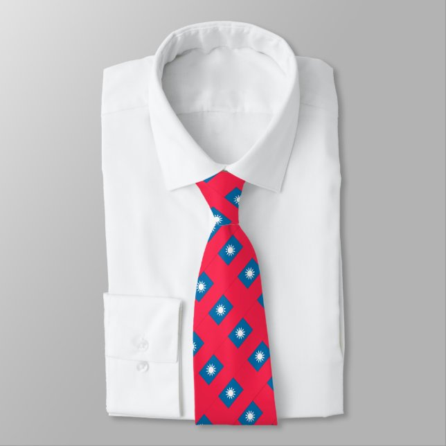 Taiwan Flag Tie (Tied)