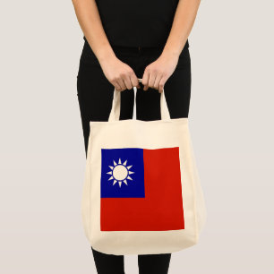 Taiwan flag tote bag