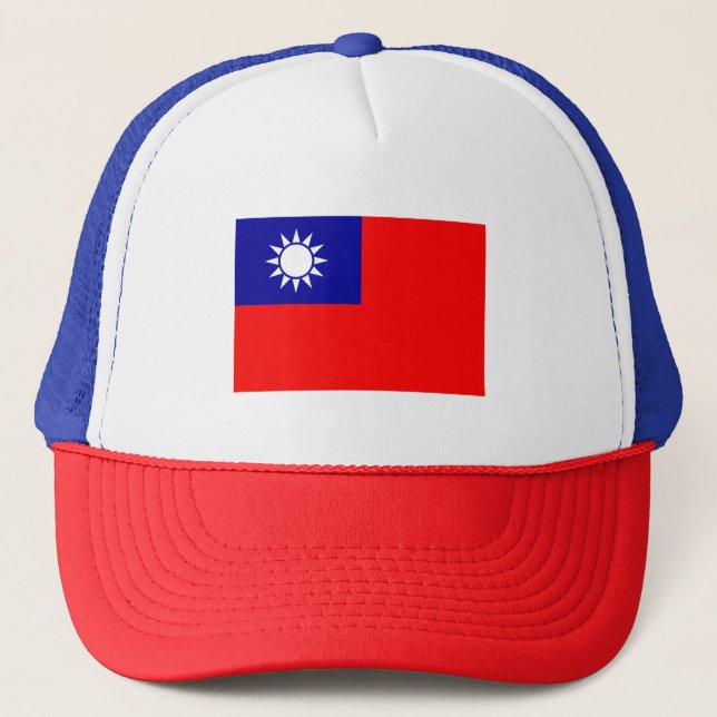 Taiwan flag trucker hat (Front)