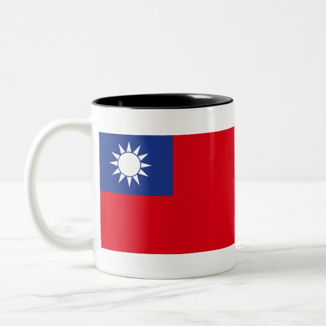 Taiwan Flag Two-Tone Coffee Mug (Left)