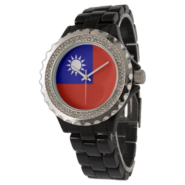 Taiwan flag watch (Angled)