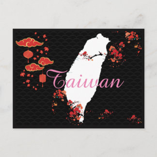 Taiwan Floral Lantern Elegant Postcard