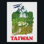 Taiwan landscape travel poster<br><div class="desc">Taiwan landscape travel poster in a beautiful vintage style.</div>