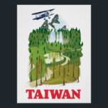 Taiwan landscape travel poster<br><div class="desc">Taiwan landscape travel poster in a beautiful vintage style.</div>