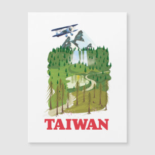Taiwan landscape travel poster magnet