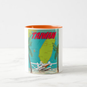 Taiwan Map Two-Tone Coffee Mug