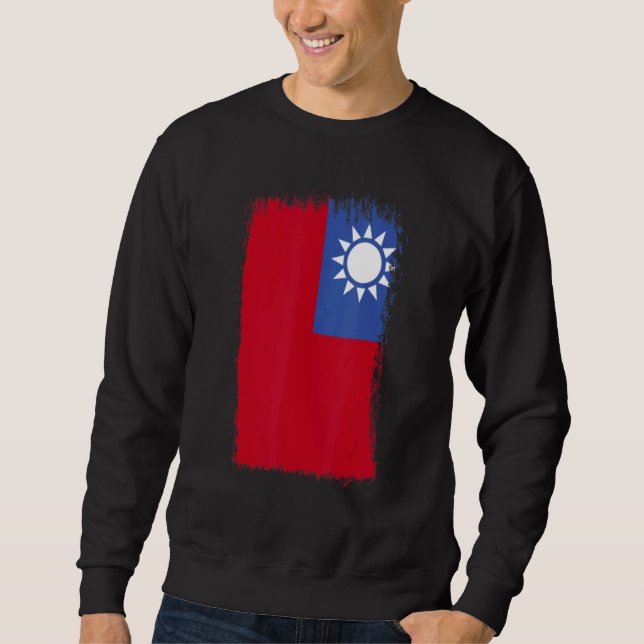 Taiwan National Flag Taiwanese Proud Citizens Dist Sweatshirt (Front)