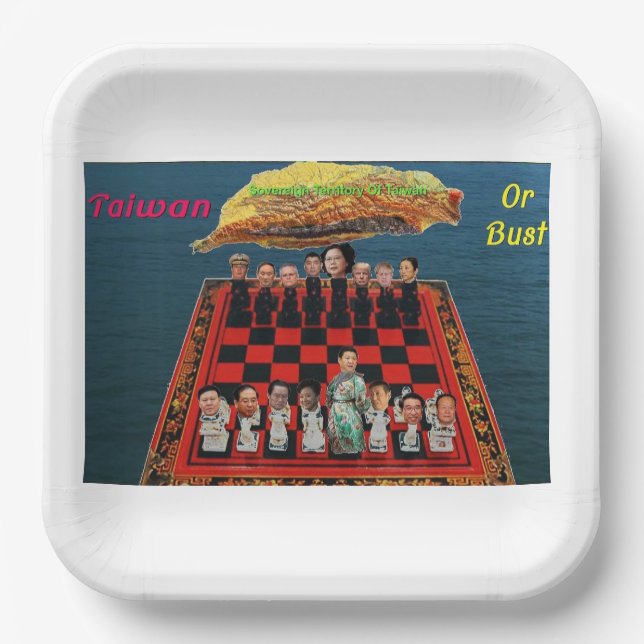 Taiwan or bust paper plate (Front)