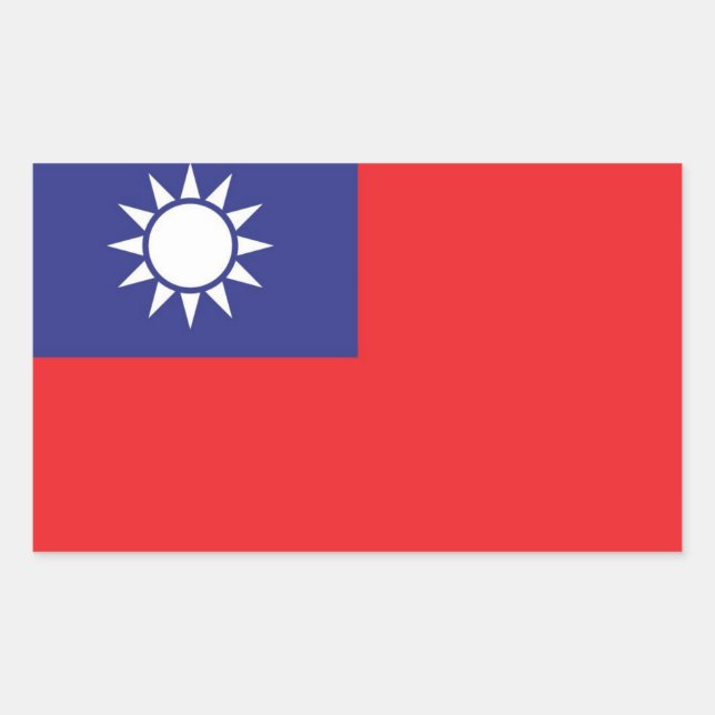 Taiwan Rectangular Sticker (Front)
