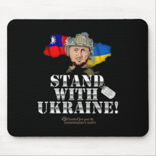 Taiwan Stand With Ukraine And Zelenskyy Flag Of Ta Mouse Pad