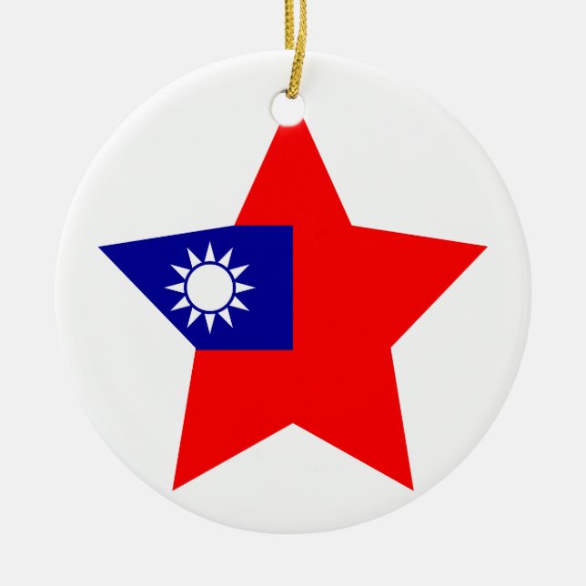 Taiwan Star Ceramic Tree Decoration (Front)