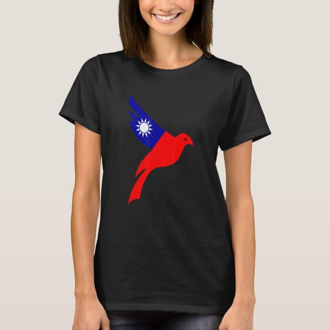 Taiwan Taiwanese Flag  Peace Bird Flying Out Men W T-Shirt (Front)